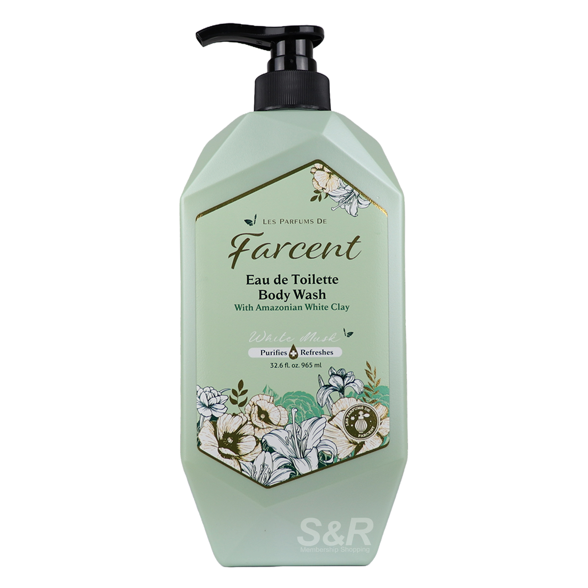 Farcent Body Wash White Musk With Amazonian White Clay 965mL